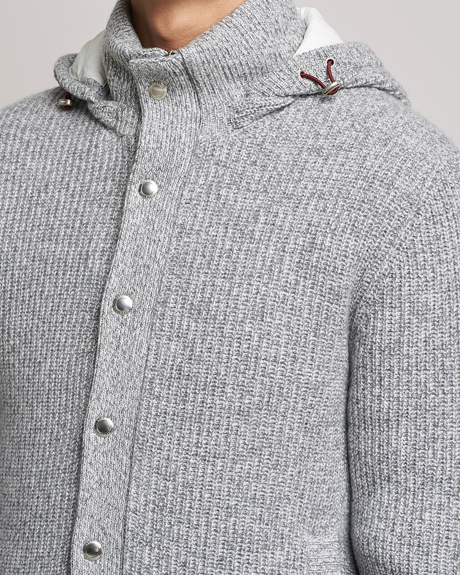 Men | Coats & Jackets | Brunello Cucinelli | Hooded Cashmere Jacket Light Grey