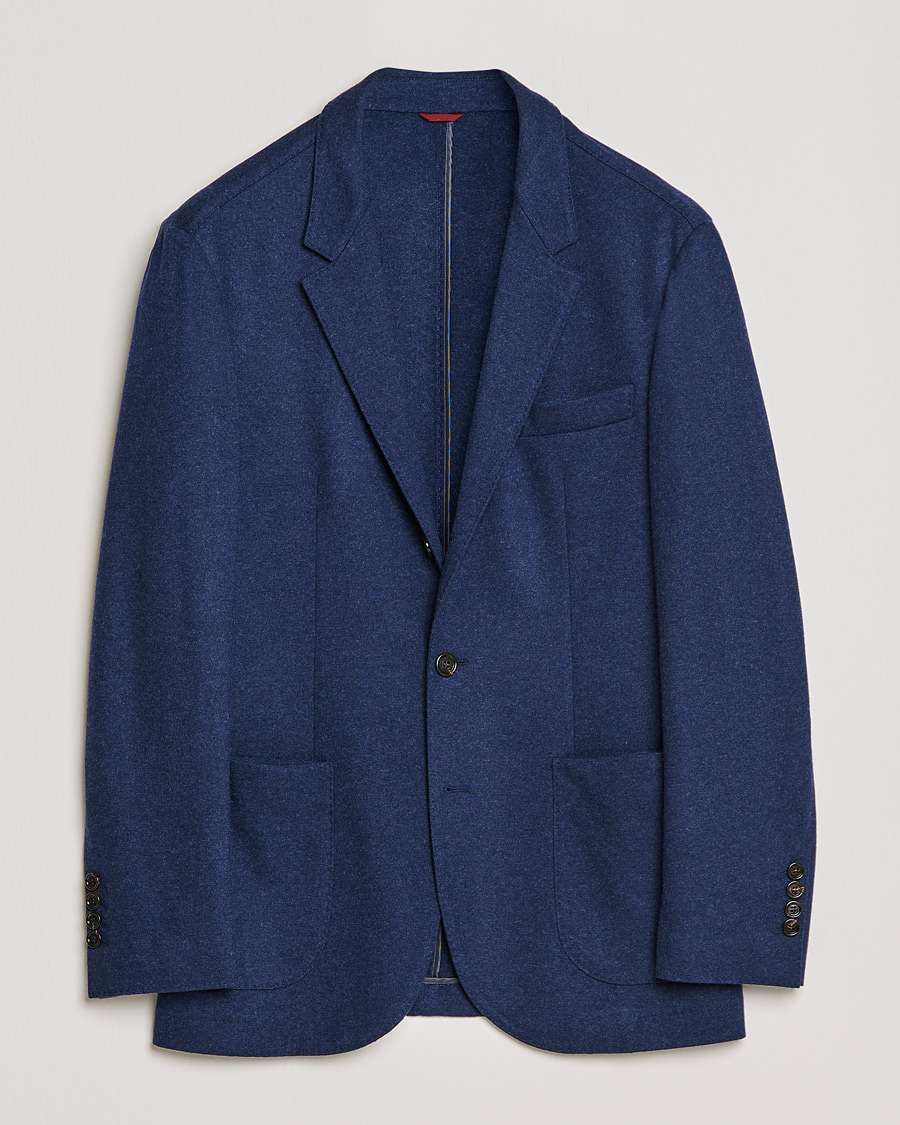 Men | Blazers | Brunello Cucinelli | Cashmere Jersey Jacket Dark Blue