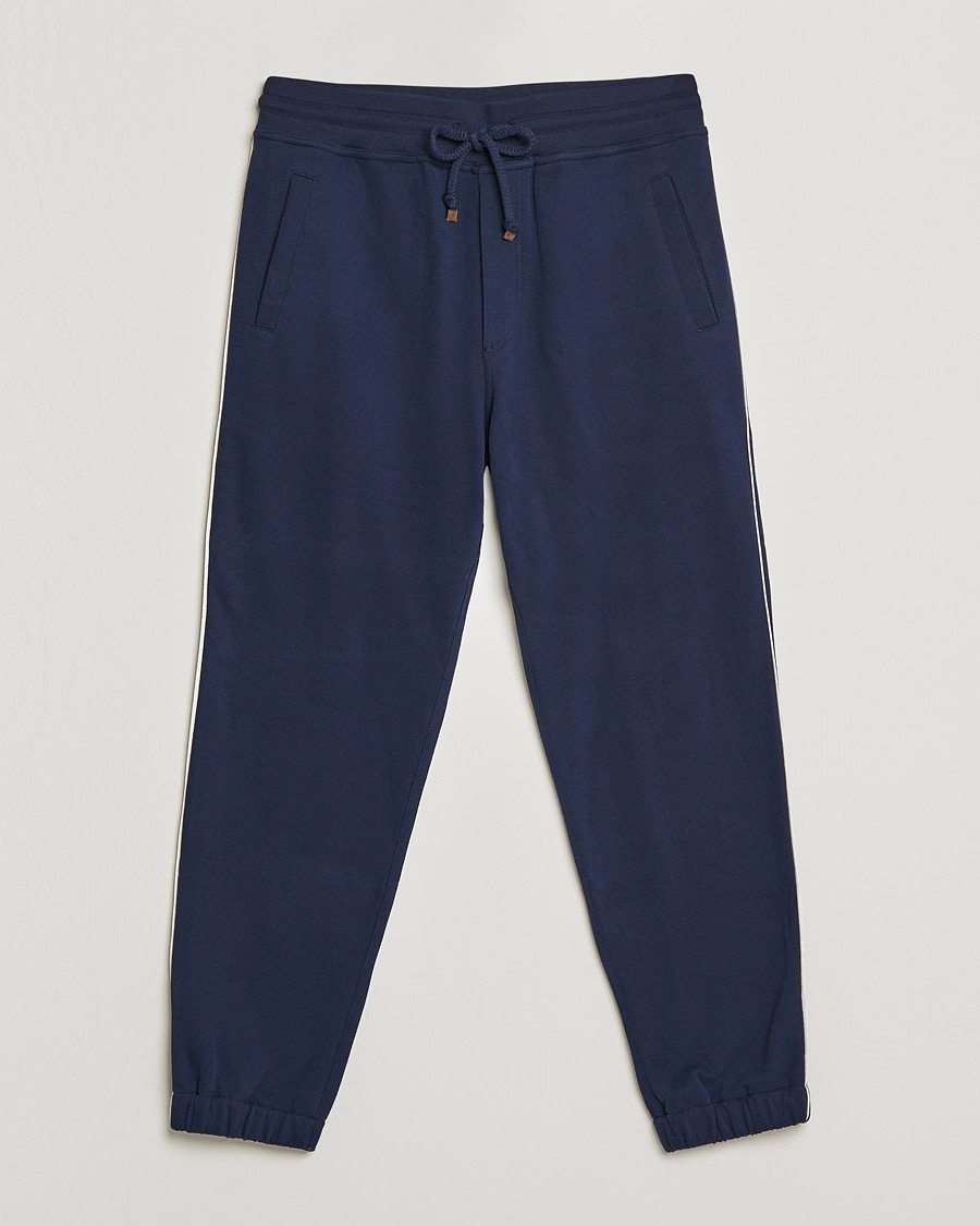 Men | Trousers | Brunello Cucinelli | Soft Cotton Joggers Cobalt Blue