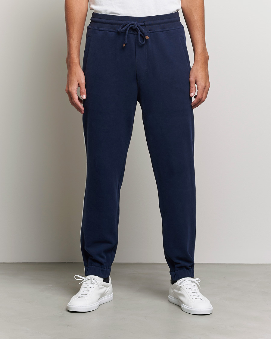 Men | Trousers | Brunello Cucinelli | Soft Cotton Joggers Cobalt Blue