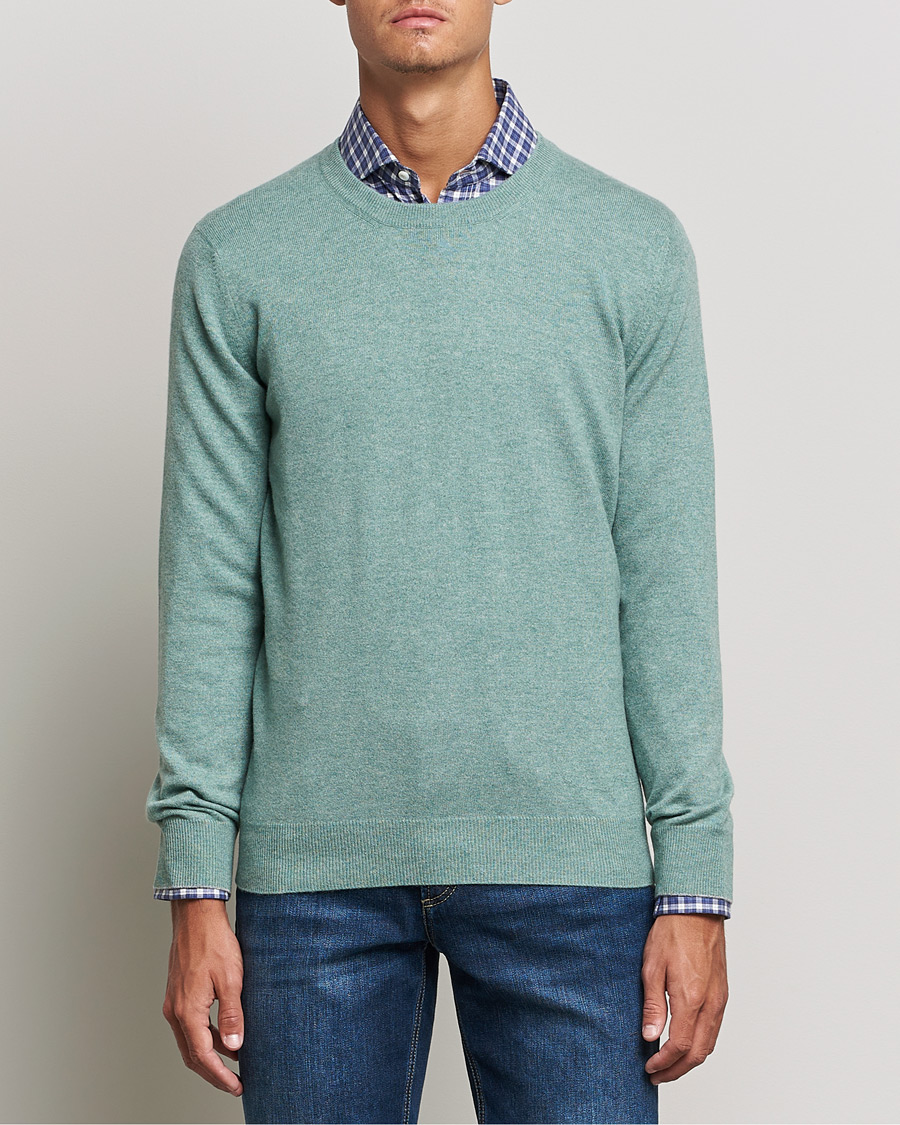 Men | Sweaters & Knitwear | Brunello Cucinelli | 2 Ply Cashmere Pullover Emerald Green
