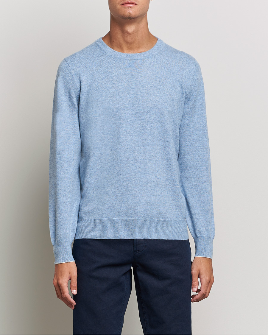 Men | Sweaters & Knitwear | Brunello Cucinelli | 2 Ply Cashmere Pullover Light Blue