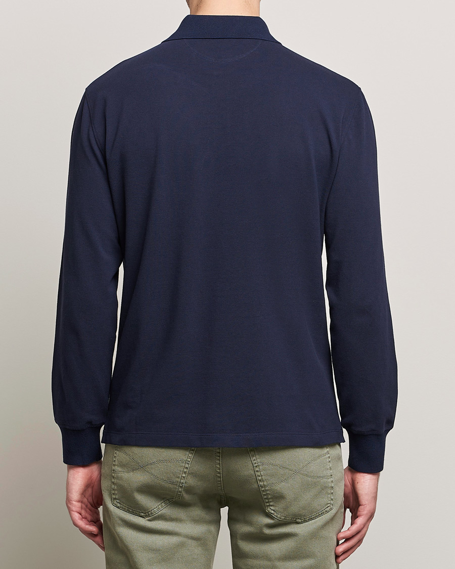 Men | Sweaters & Knitwear | Brunello Cucinelli | Long Sleeve Polo Navy