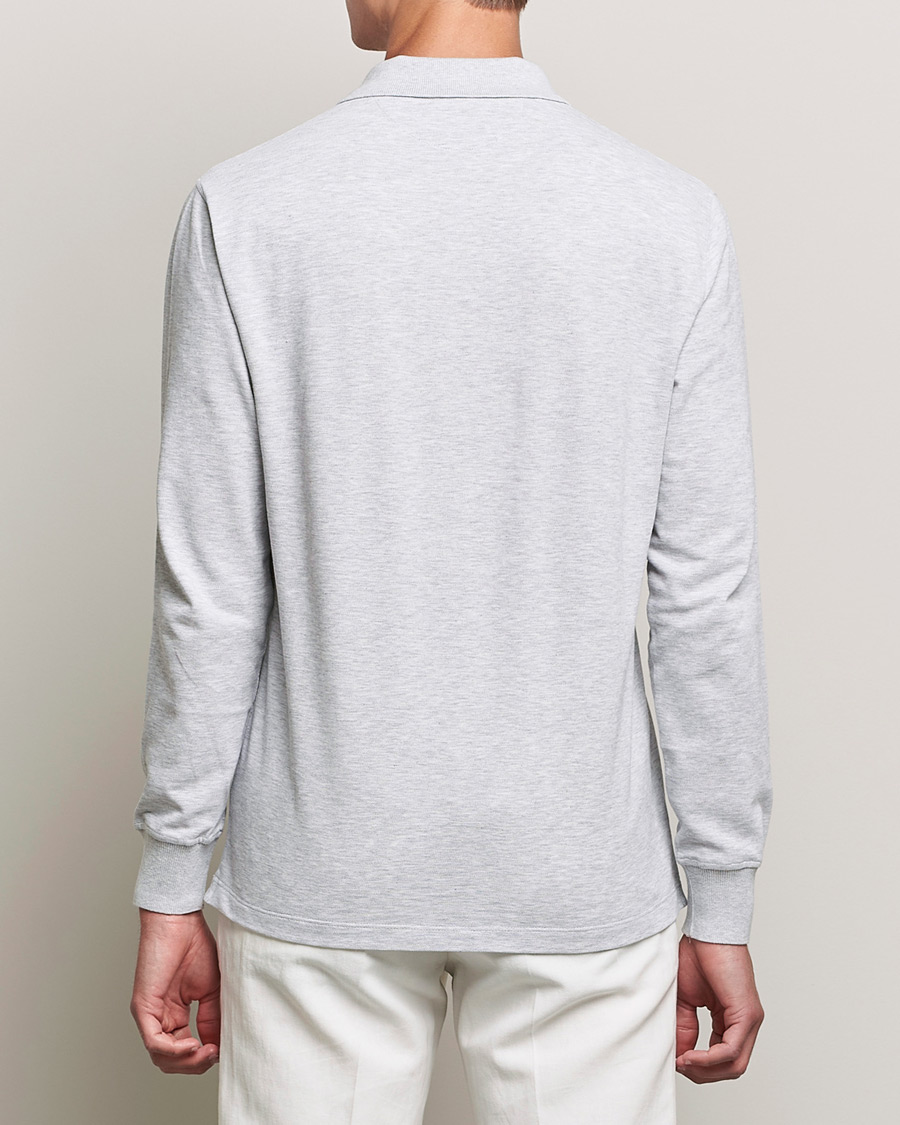 Men | Sweaters & Knitwear | Brunello Cucinelli | Long Sleeve Polo Light Grey