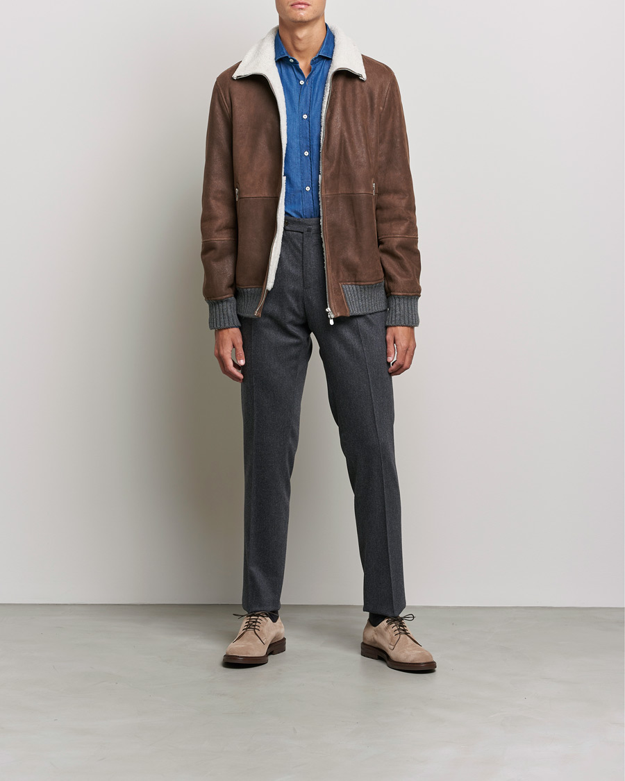 Men | Shirts | Brunello Cucinelli | Slim Fit Denim Shirt Dark Indigo