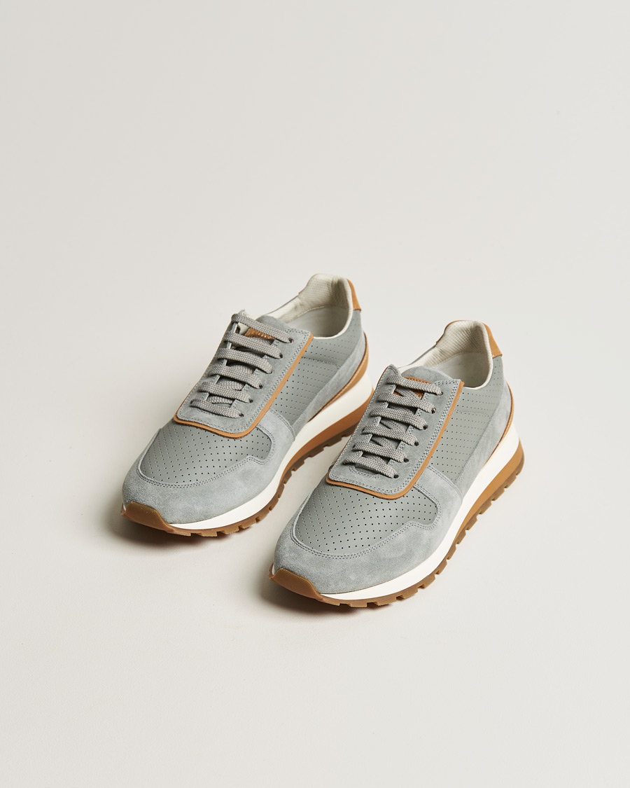 Men | Suede shoes | Brunello Cucinelli | Running Sneaker Grey Suede