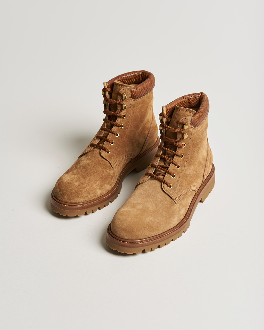 Men | Boots | Brunello Cucinelli | Plain Toe Boot Brown Suede