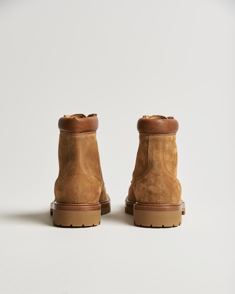 Men | Boots | Brunello Cucinelli | Plain Toe Boot Brown Suede
