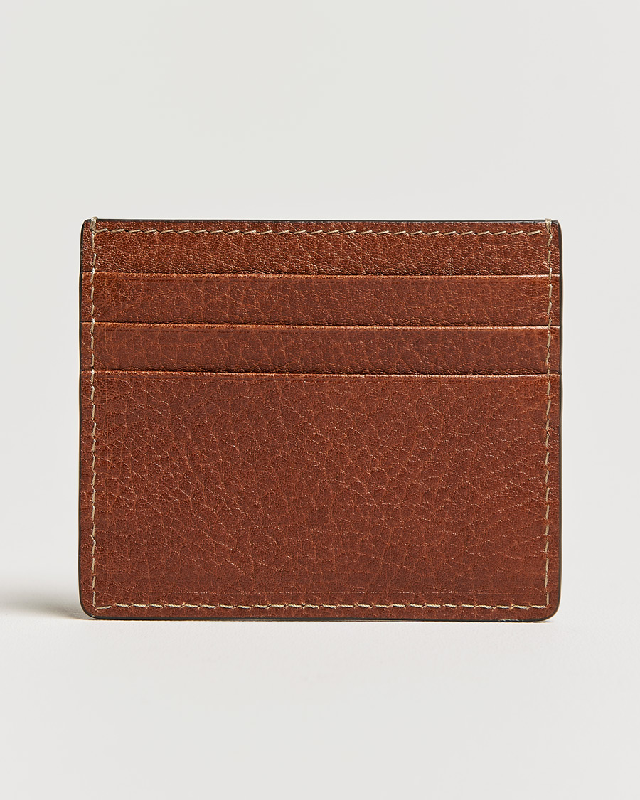 Men | Wallets | Brunello Cucinelli | Grain Leather Cardholder Brown Calf
