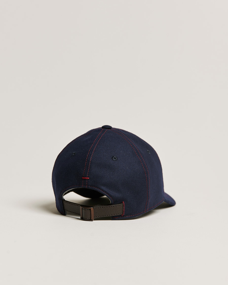 Men | Hats & Caps | Brunello Cucinelli | Flannel Baseball Cap Navy