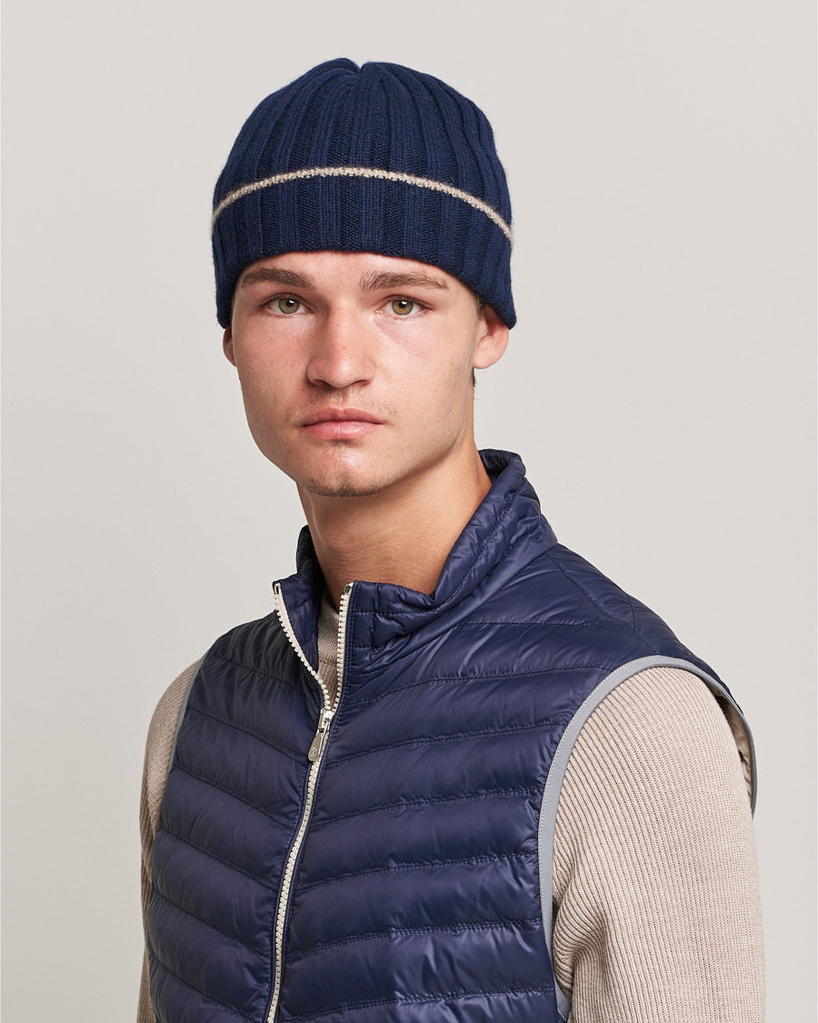 Men | Brunello Cucinelli Cashmere Beanie Navy | Brunello Cucinelli | Cashmere Beanie Navy