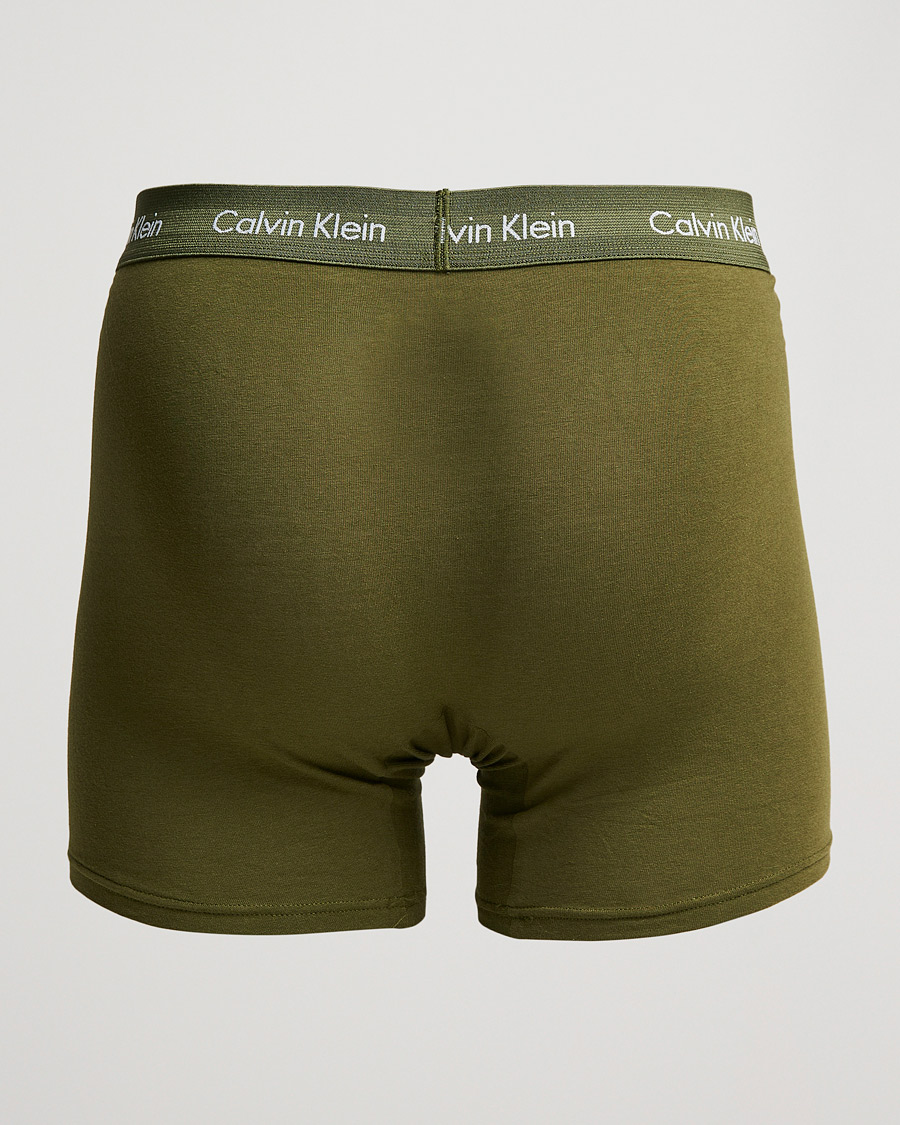 Men | Underwear & Socks | Calvin Klein | Cotton Stretch 3-Pack Boxer Breif Grey/Orange/Army