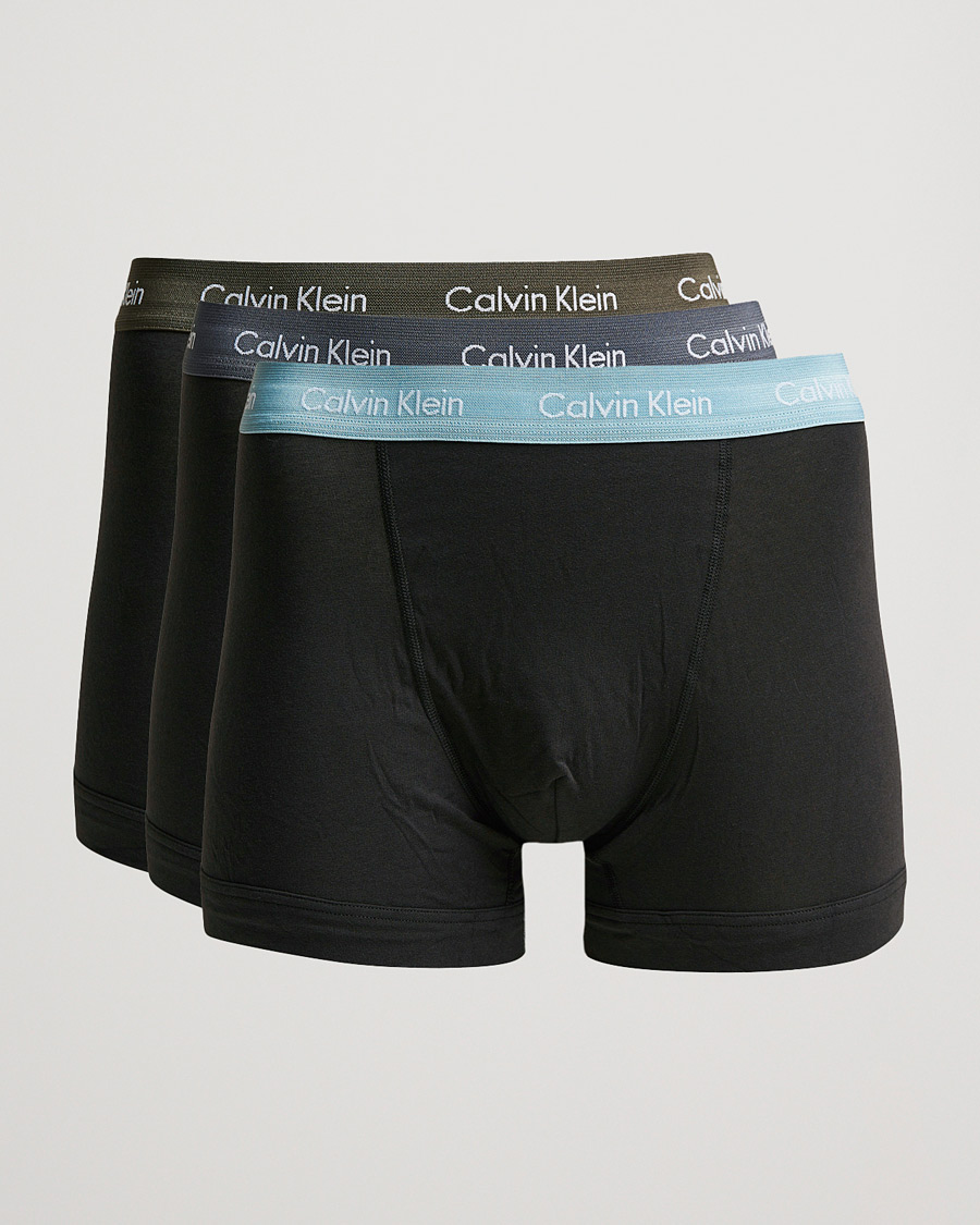 Men |  | Calvin Klein | Cotton Stretch 3-Pack Trunk Grey/Light Grey/Olive