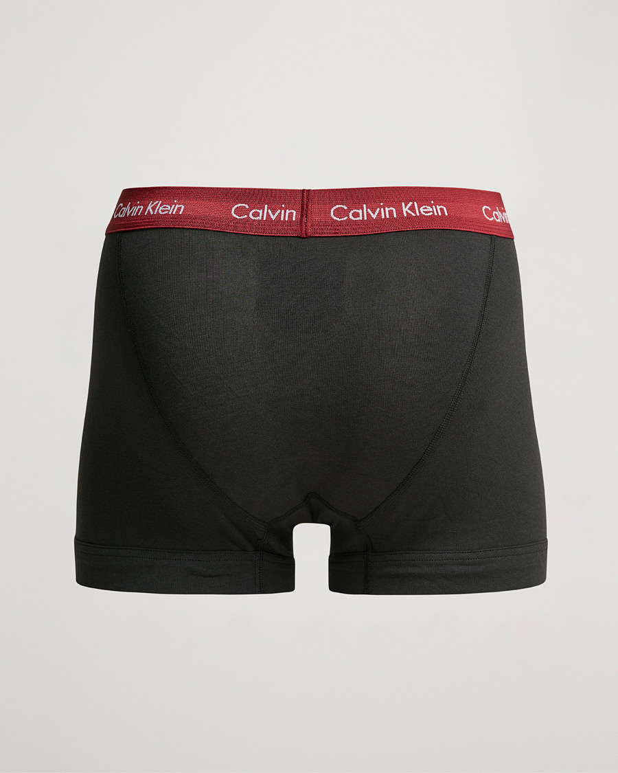 Men | Underwear & Socks | Calvin Klein | Cotton Stretch 3-Pack Trunk Camel/Black/Red