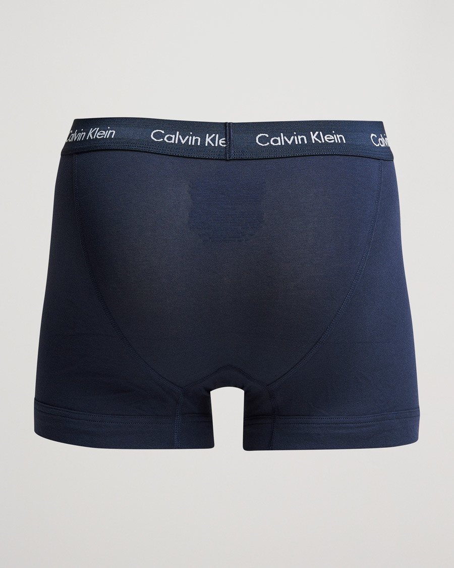 Men | Underwear & Socks | Calvin Klein | Cotton Stretch 3-Pack Trunk Navy/Blue/Beige