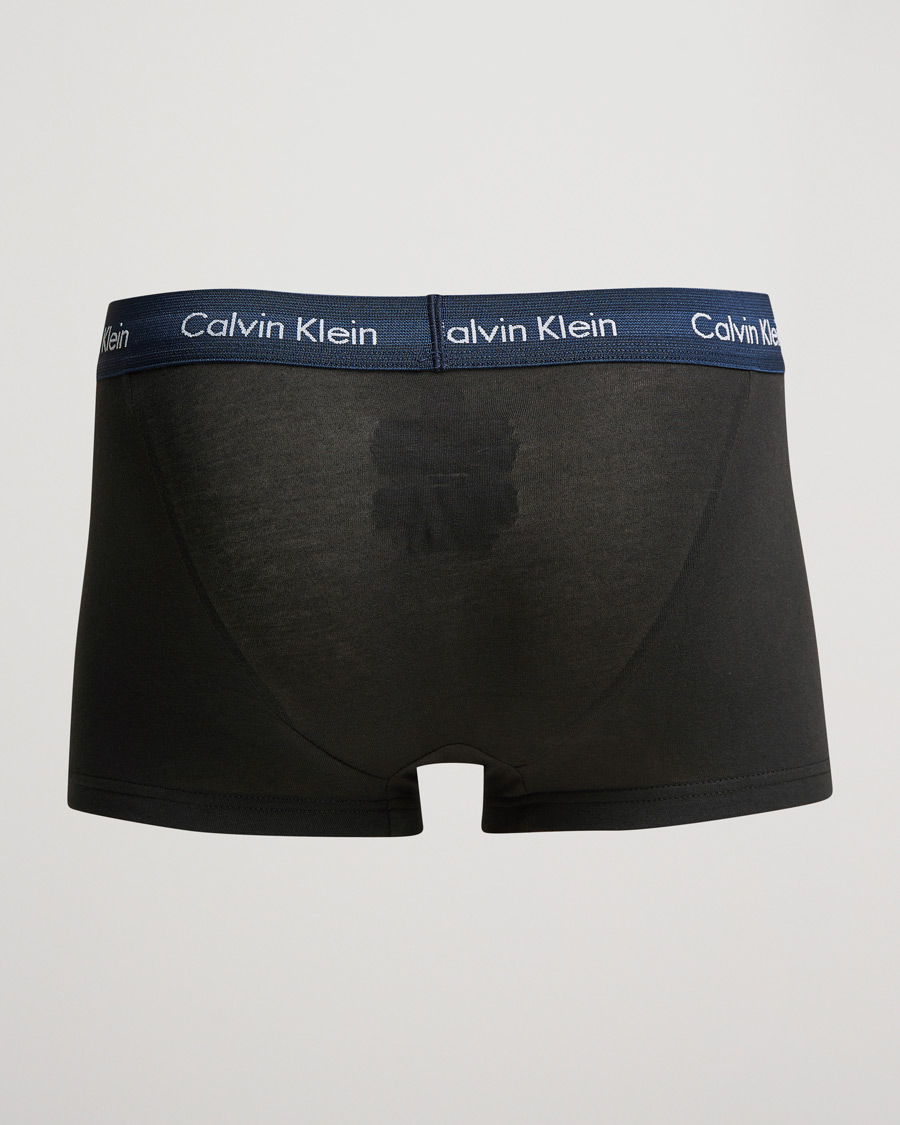 Men | Underwear & Socks | Calvin Klein | Cotton Stretch 3-Pack Low Rise Trunk Black