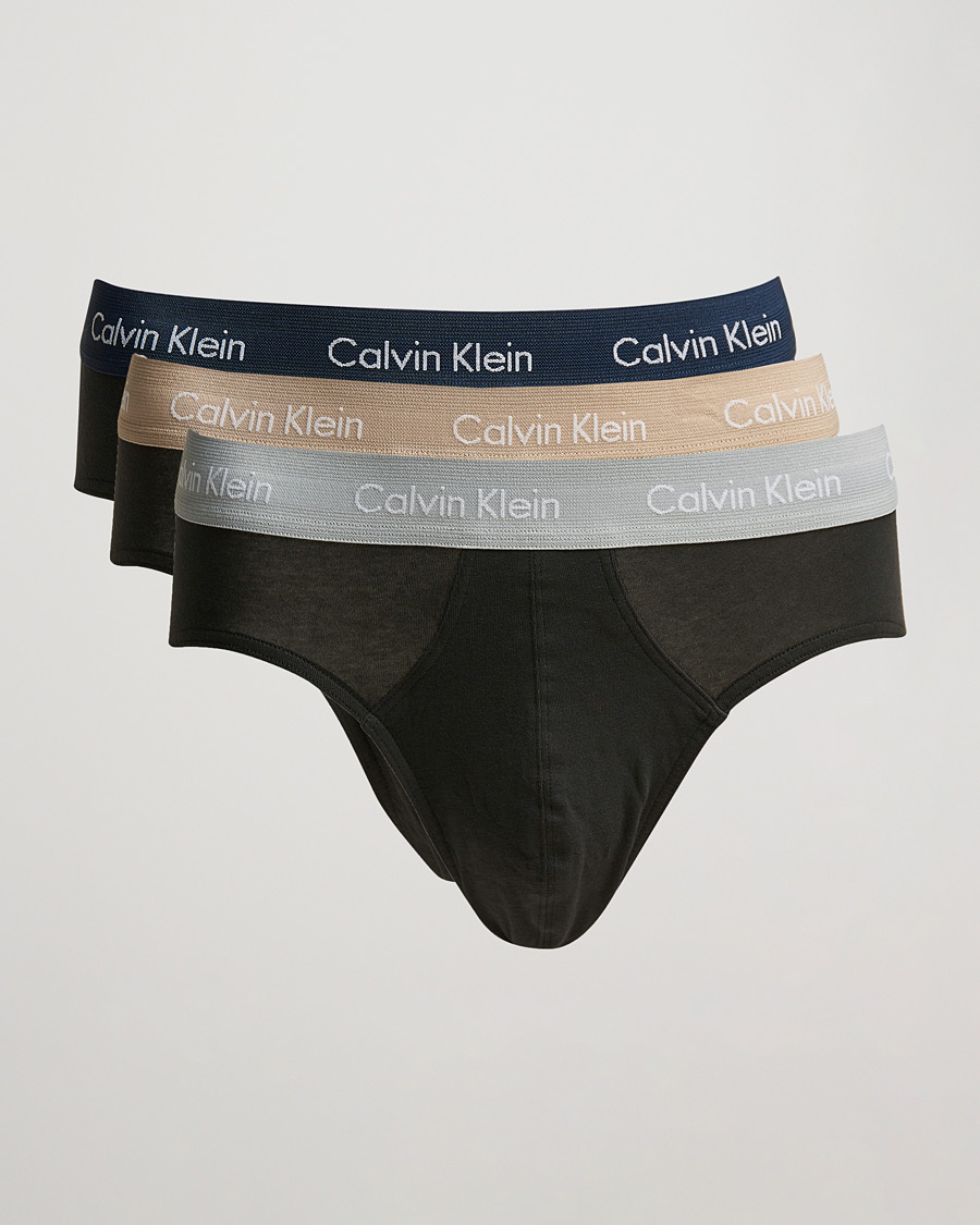 Men | Underwear & Socks | Calvin Klein | Cotton Stretch Hip Breif 3-Pack Black