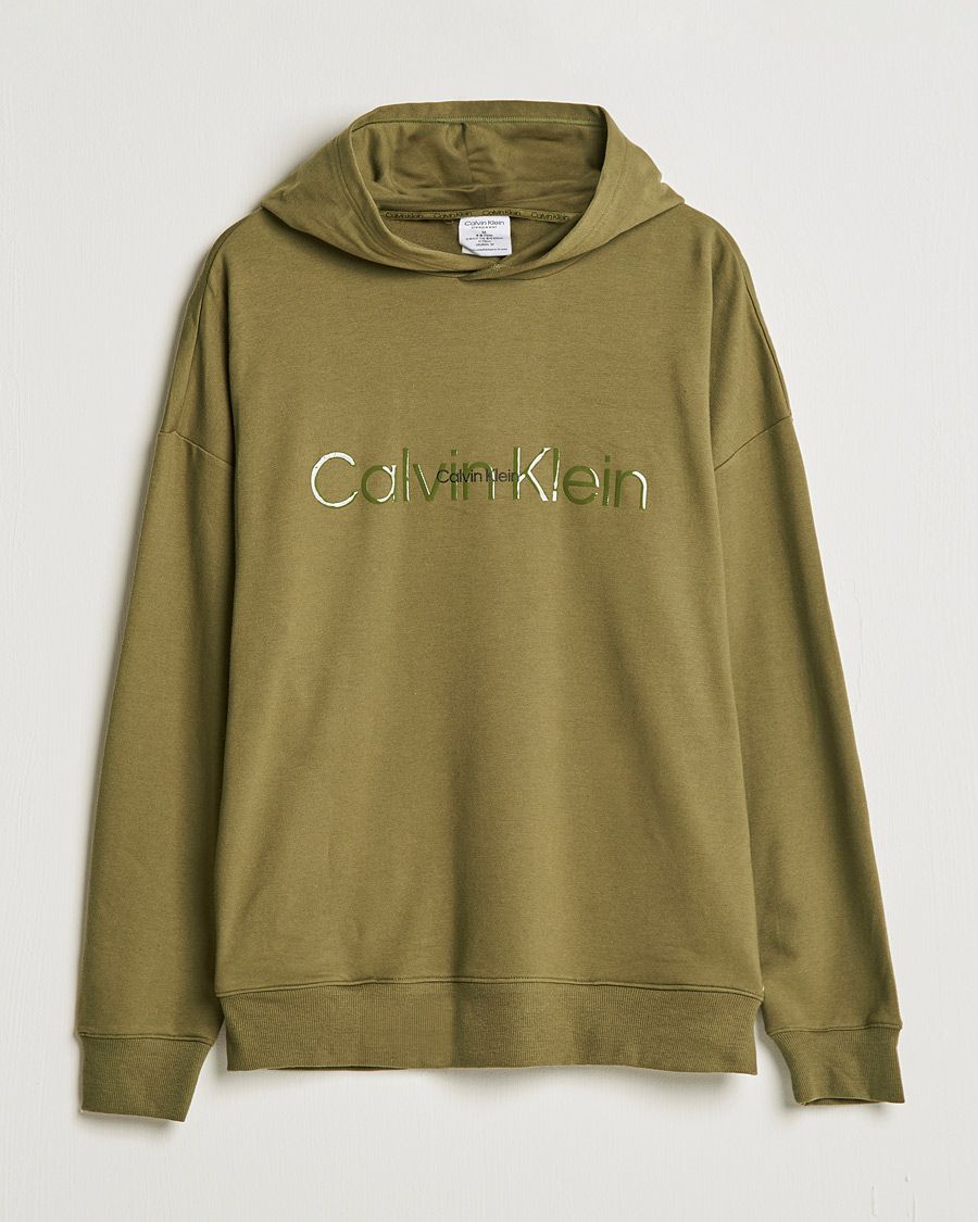 Men | Sweaters & Knitwear | Calvin Klein | Loungewear Logo Hoodie Olive
