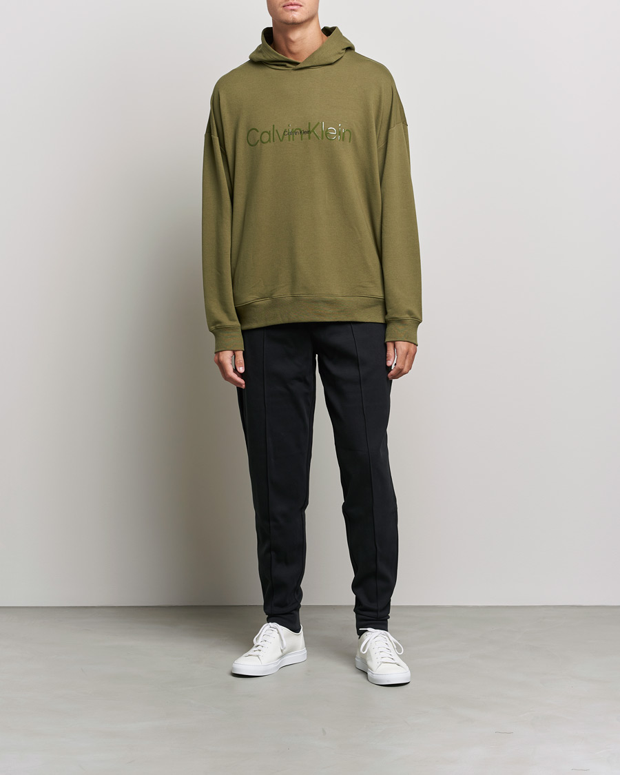 Men | Sweaters & Knitwear | Calvin Klein | Loungewear Logo Hoodie Olive