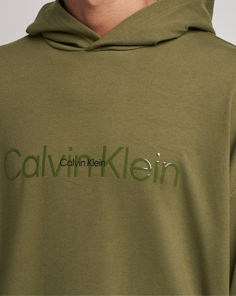 Men | Sweaters & Knitwear | Calvin Klein | Loungewear Logo Hoodie Olive