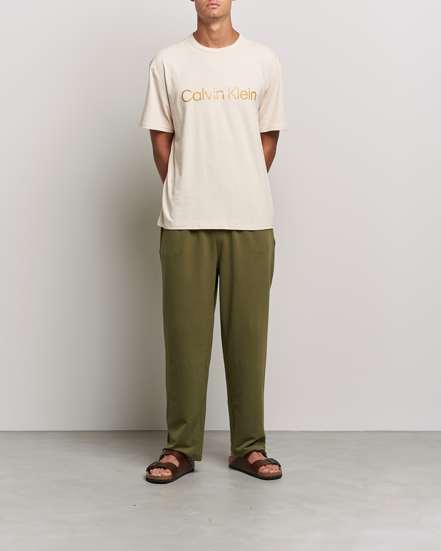 Men | T-Shirts | Calvin Klein | Loungewear Crew Neck T-Shirt Tapioca Beige