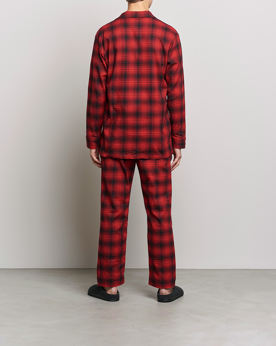 Men | Pyjamas & Robes | Calvin Klein | Cotton Checked Pyajama Set Red/Black