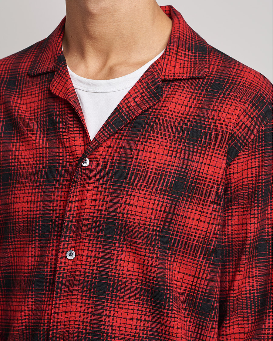Men | Pyjamas & Robes | Calvin Klein | Cotton Checked Pyajama Set Red/Black