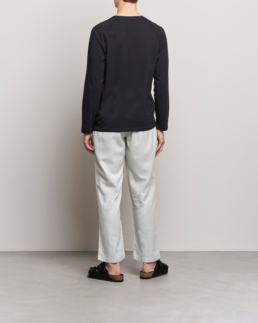 Men | Calvin Klein | Calvin Klein | Logo Long Sleeve Pyjama Set Black/White