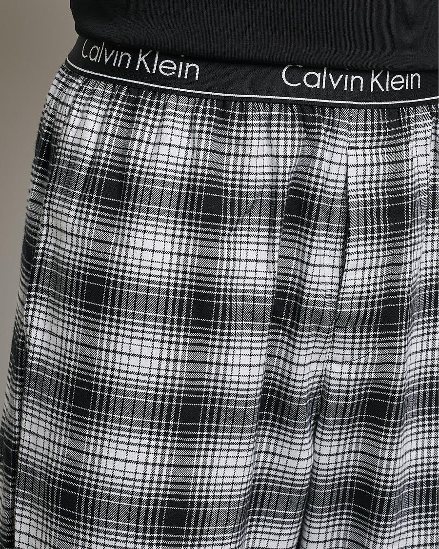 Men | Pyjamas & Robes | Calvin Klein | Brushed Cotton Checked Pyjama Pants Black/White