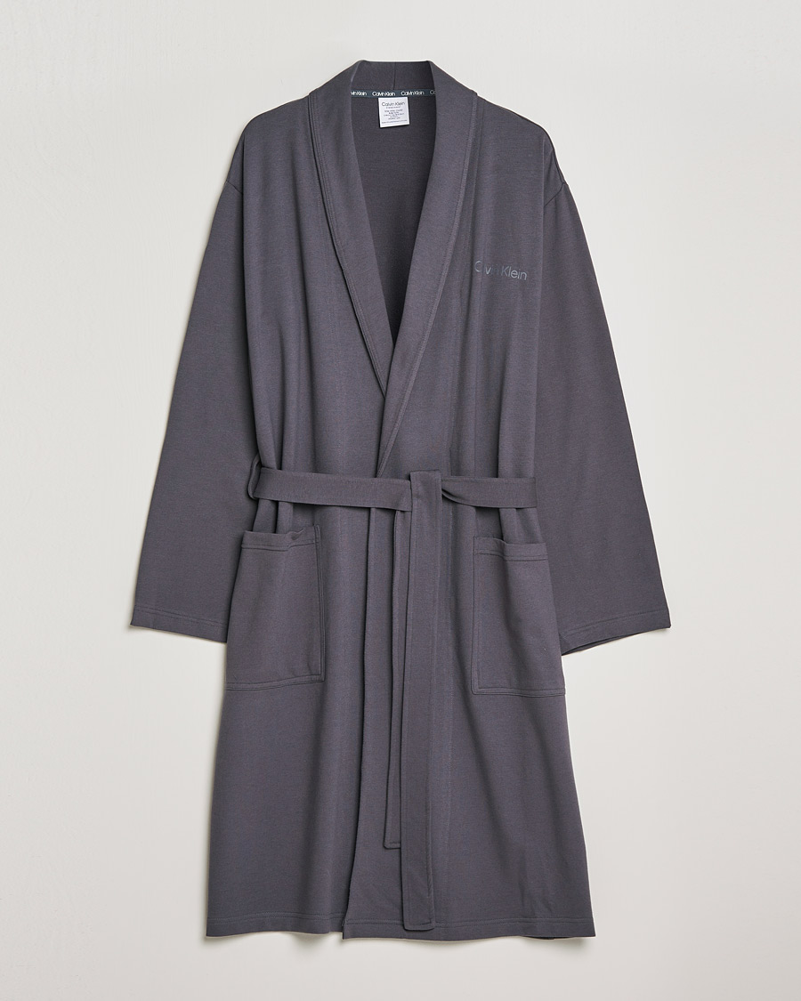 Men | Robes | Calvin Klein | Terry Robe Sleek Grey