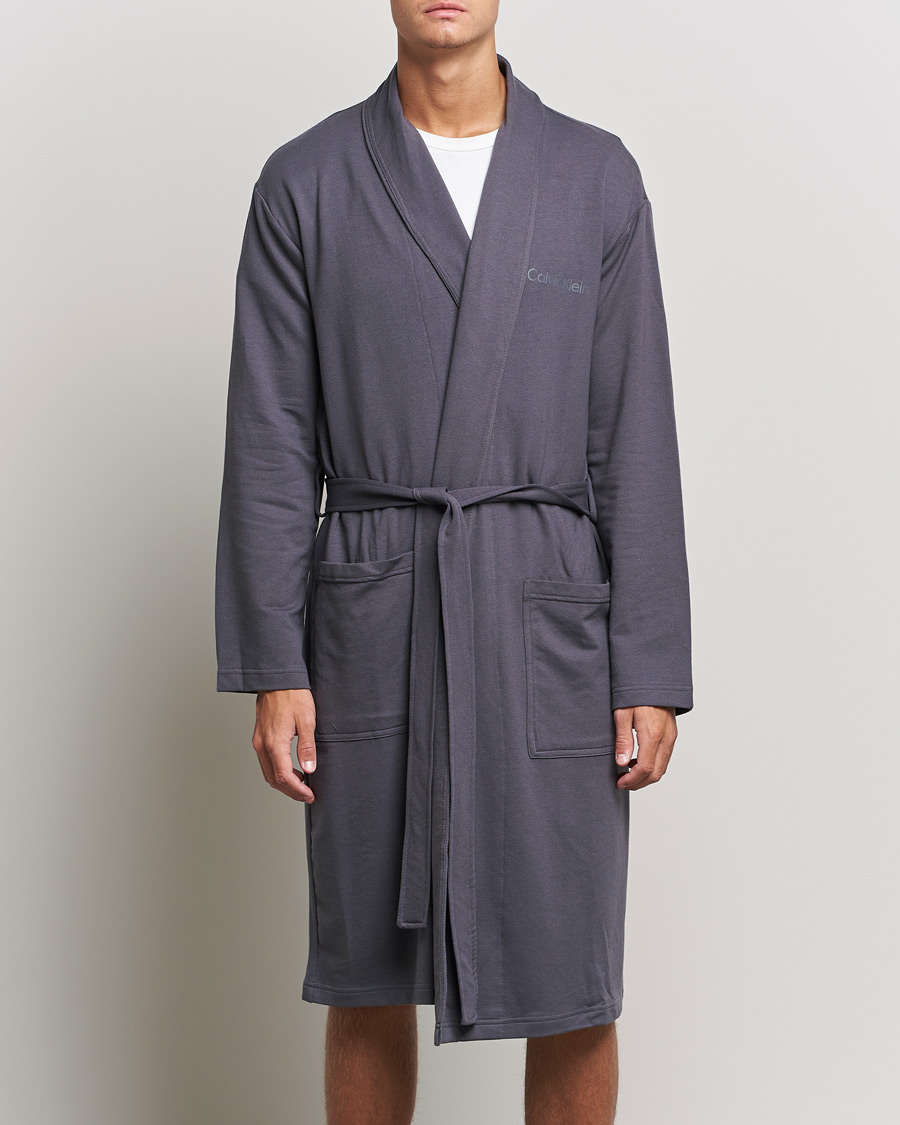 Men | Robes | Calvin Klein | Terry Robe Sleek Grey