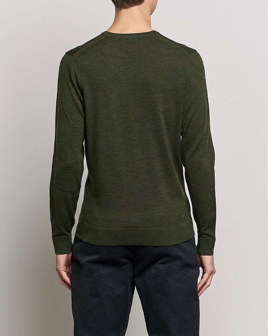 Men | Sweaters & Knitwear | Calvin Klein | Superior Wool Crew Neck Sweater Dark Olive