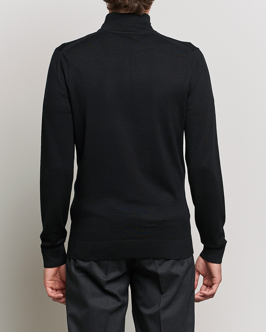 Men | Sweaters & Knitwear | Calvin Klein | Superior Wool Half Zip Sweater Black
