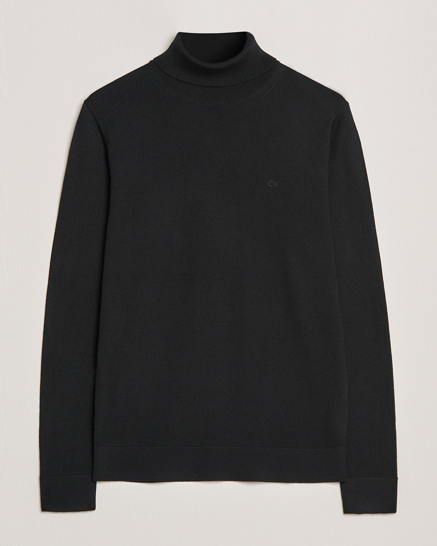 Men | Sweaters & Knitwear | Calvin Klein | Superior Wool Rollneck Black
