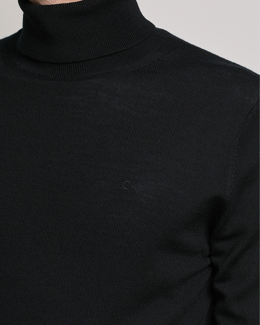 Men | Sweaters & Knitwear | Calvin Klein | Superior Wool Rollneck Black
