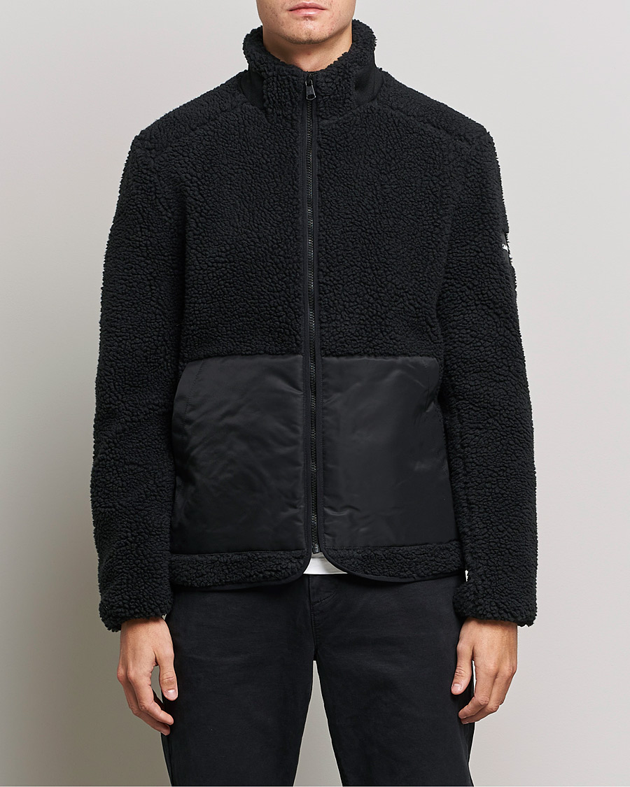 Men | Fleece Sweaters | Calvin Klein | Teddy Full Zip Sweater Black