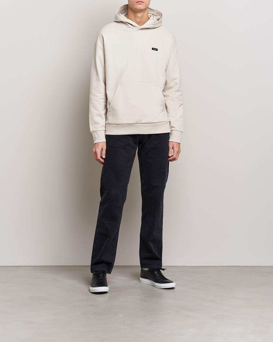 Men | Sweaters & Knitwear | Calvin Klein | Cotton Comfort Hoodie Stony Beige