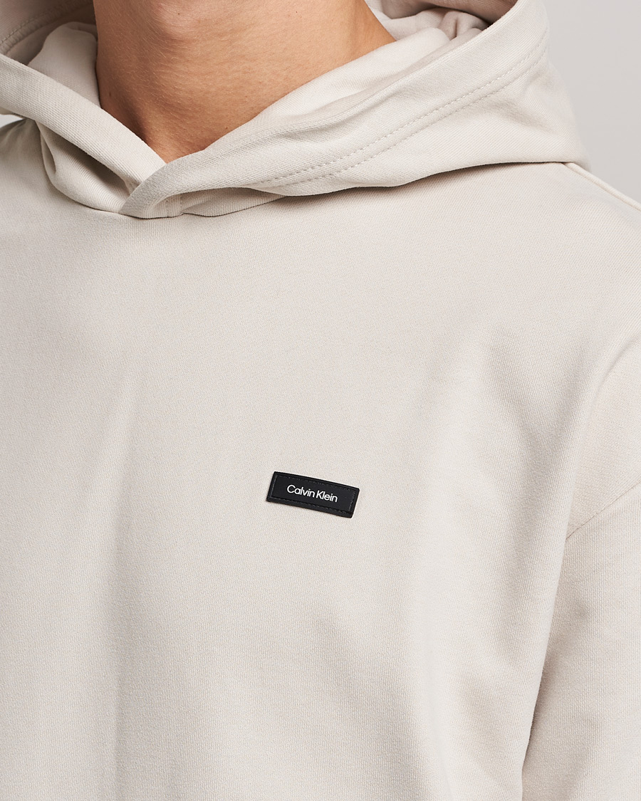 Men | Sweaters & Knitwear | Calvin Klein | Cotton Comfort Hoodie Stony Beige