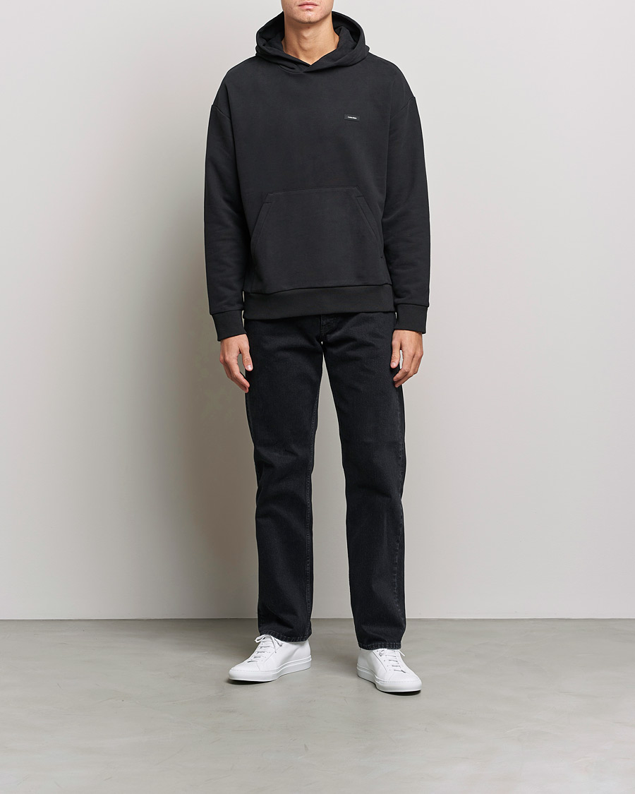 Men | Sweaters & Knitwear | Calvin Klein | Cotton Comfort Hoodie Black
