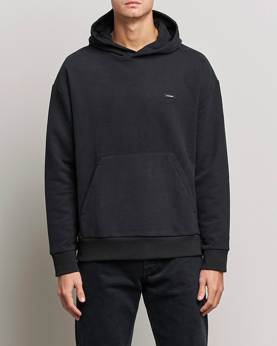 Men | Sweaters & Knitwear | Calvin Klein | Cotton Comfort Hoodie Black