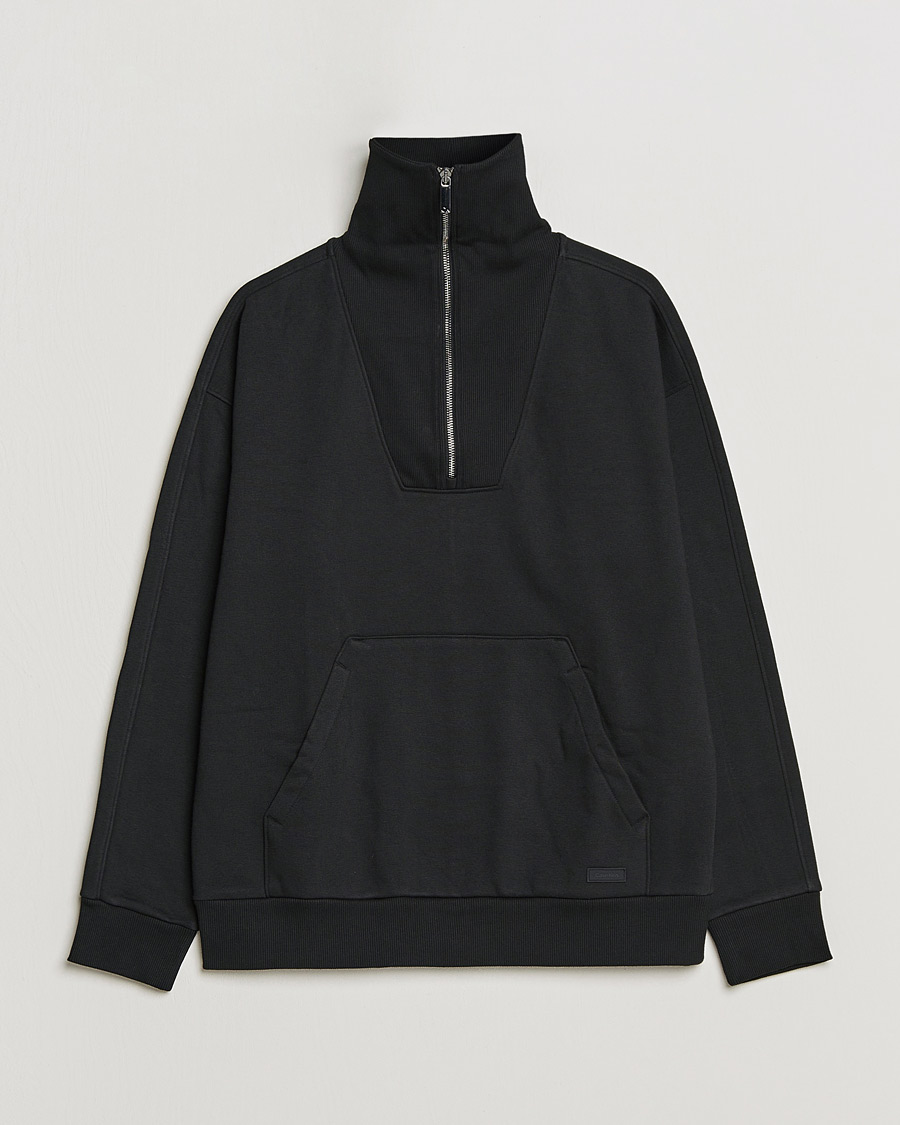 Men | Sweaters & Knitwear | Calvin Klein | Heavy Fleece Half Zip Sweater Black