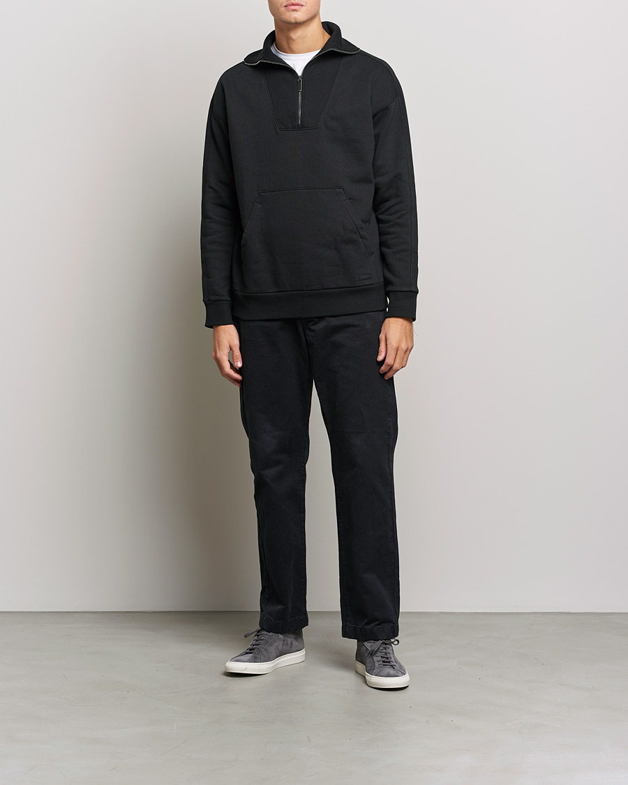Men | Sweaters & Knitwear | Calvin Klein | Heavy Fleece Half Zip Sweater Black