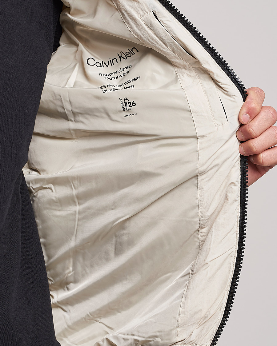 Men | Coats & Jackets | Calvin Klein | Crinkle Nylon Puffer Jacket Stony Beige