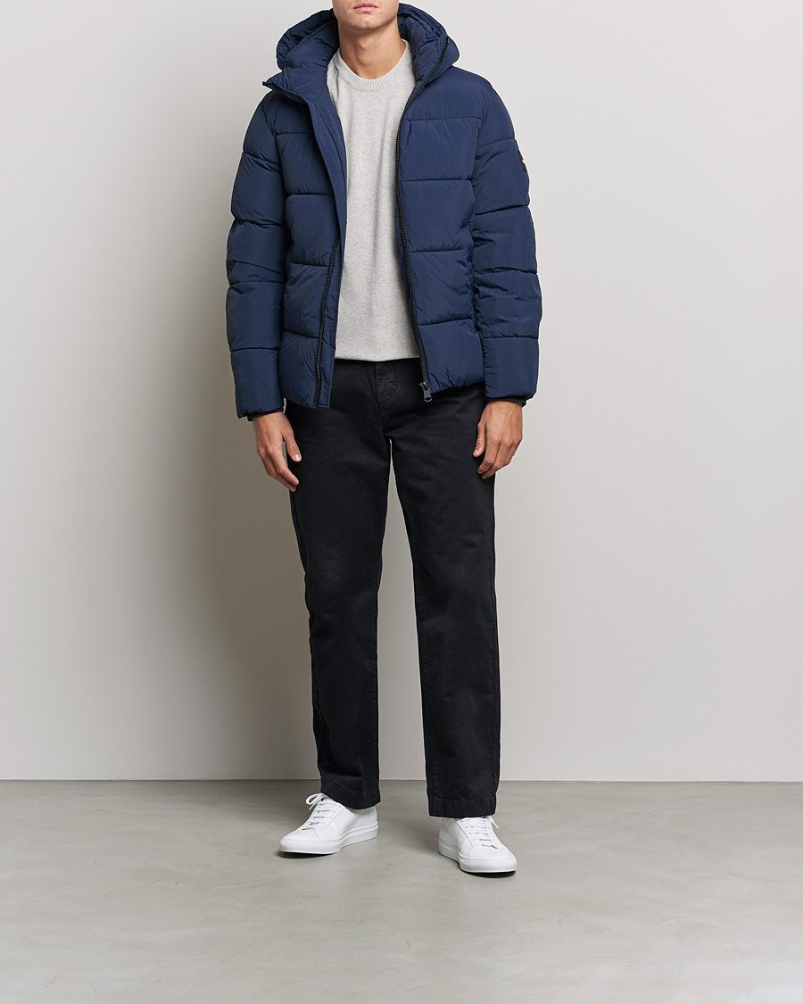Men | Down Jackets | Calvin Klein | Crinkle Nylon Puffer Jacket Navy