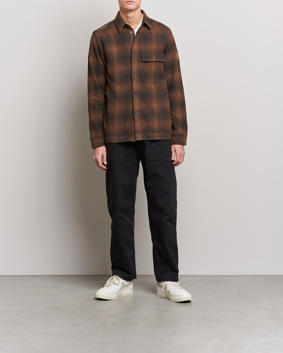 Men | Shirts | Calvin Klein | Blurred Checked Overshirt Chester Brown