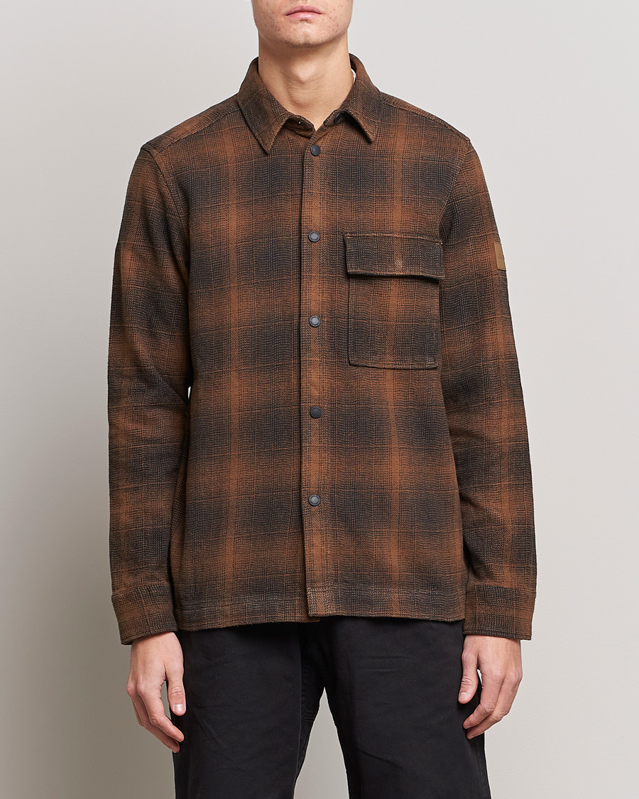 Men | Shirts | Calvin Klein | Blurred Checked Overshirt Chester Brown