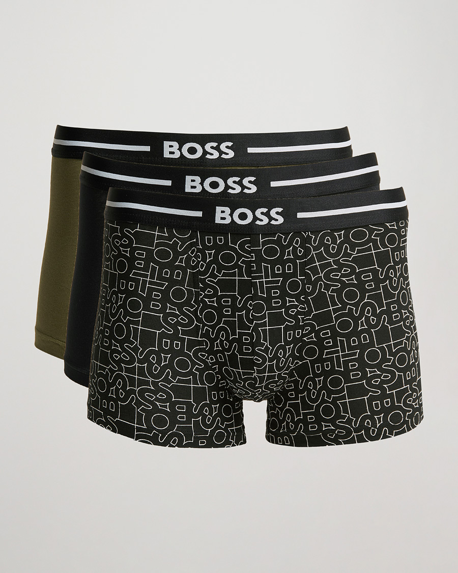 Men | Underwear | BOSS | 3-Pack Boxer Trunk Green/Multi/Black