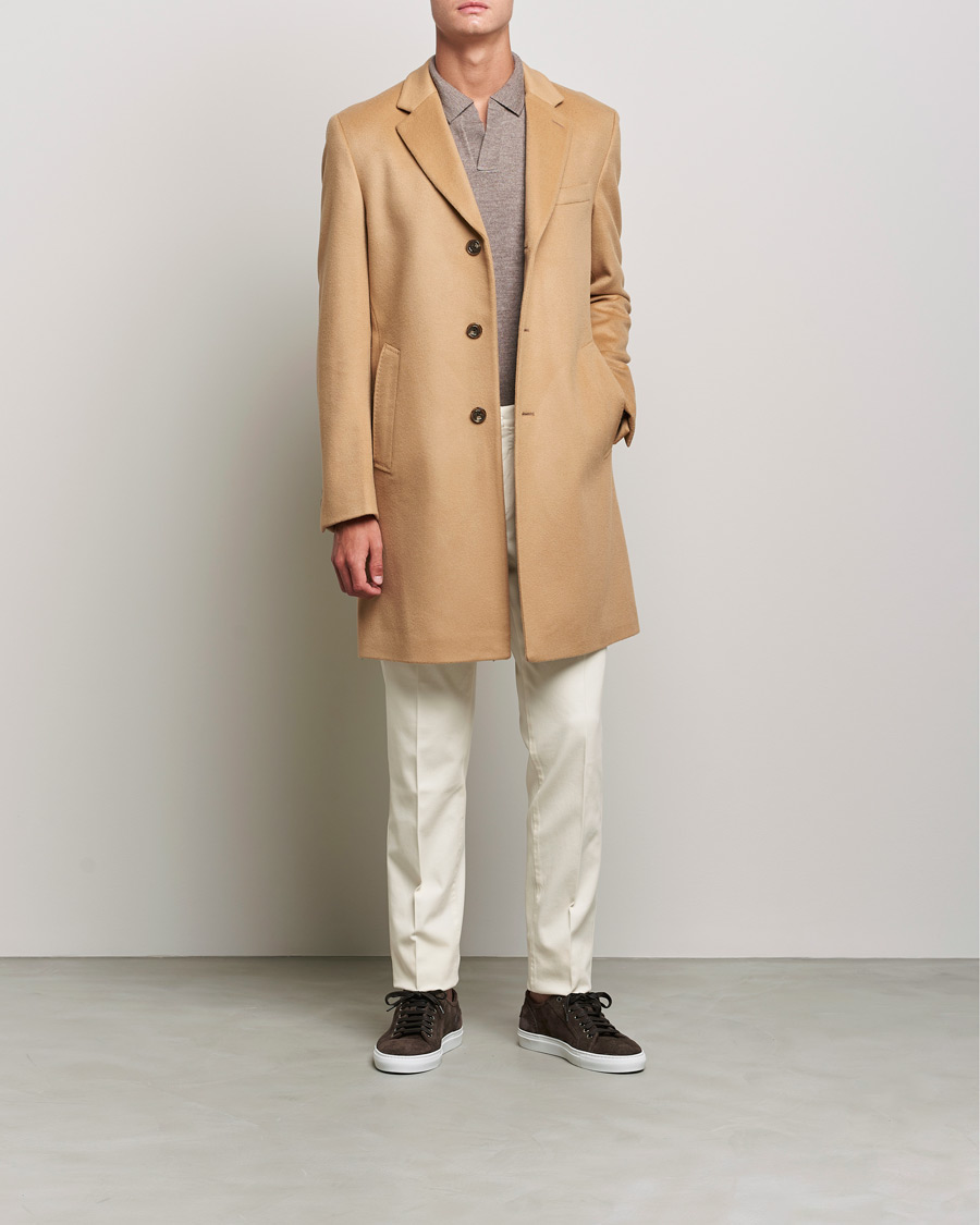 Men | Coats & Jackets | BOSS | Hyde Wool/Cashmere Coat Medium Beige
