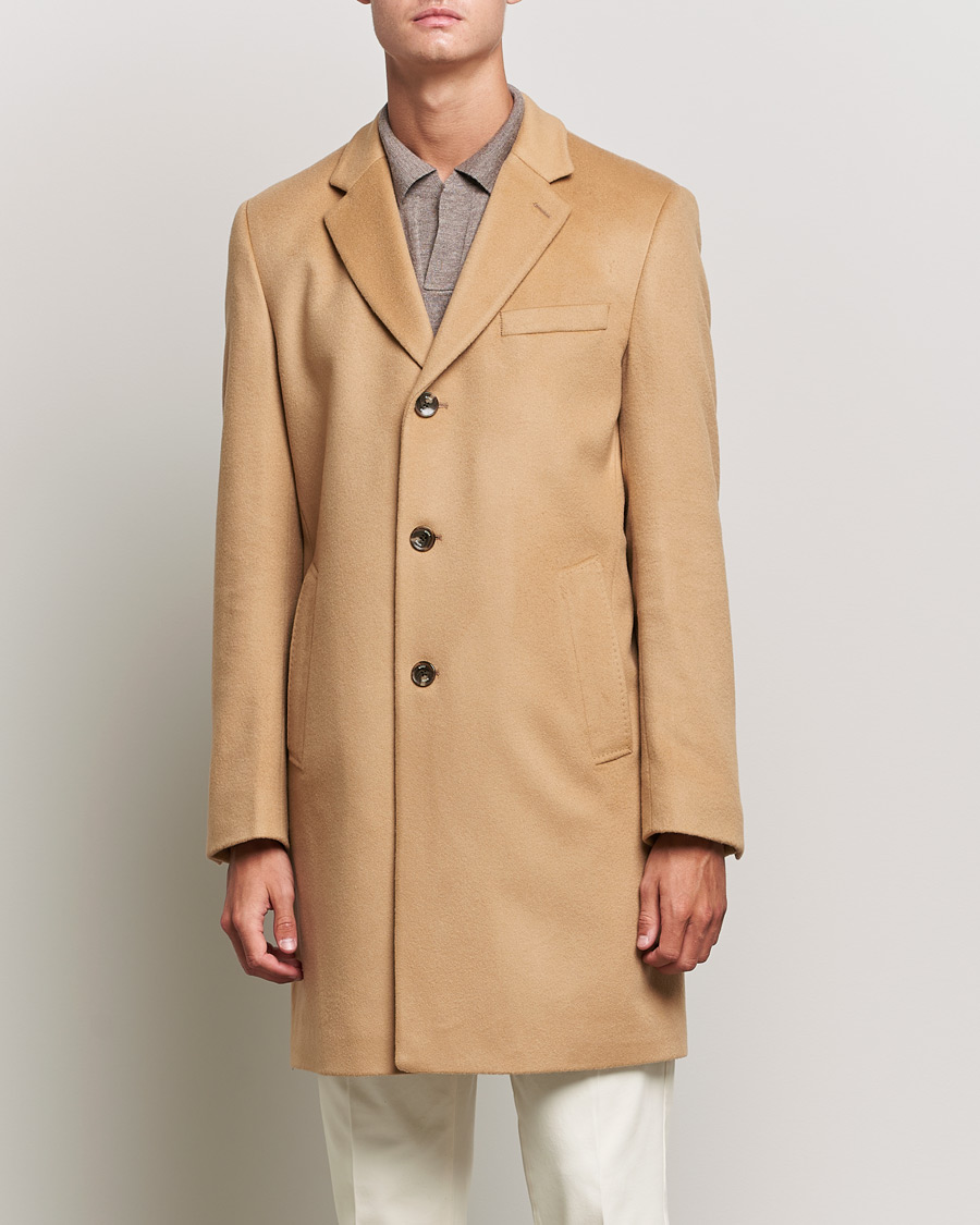 Men | Coats | BOSS | Hyde Wool/Cashmere Coat Medium Beige