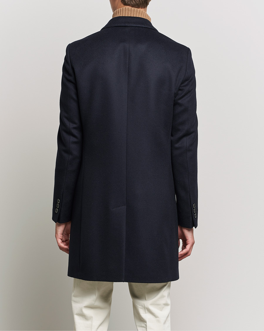 Men | Coats & Jackets | BOSS | Hyde Wool/Cashmere Coat Dark Blue